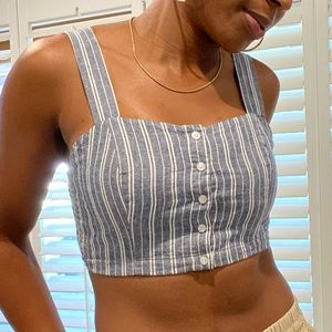 Forever 21 | Pinstripe bustier crop top
